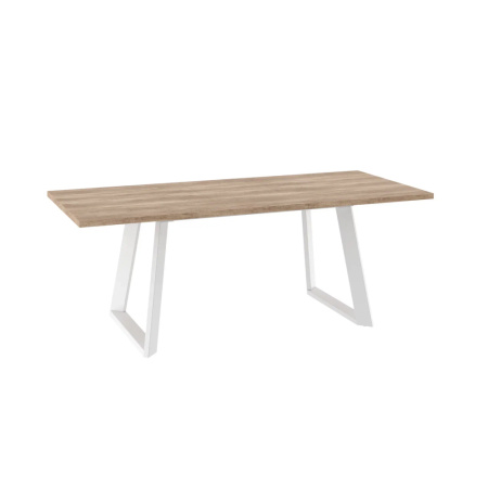 Стол LOFT LUX-160, раздвижной 160(205)х90, ДУБ КАНЬОН/БЕЛЫЙ LOFT 160